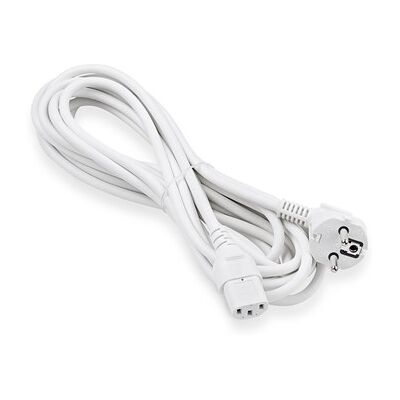 ON Euro 3-pin power cable 5m white ON Euro 3-pin power cable 5m white