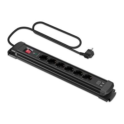 Andersson Surge protection 6-way with USB-ports 1,5m (12000A) Andersson Surge protection 6-way with USB-ports 1,5m (12000A)