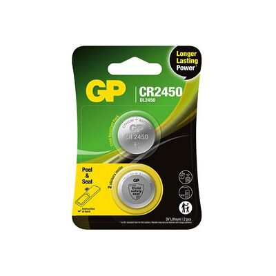 GP Knappcell Litium CR2450 2-pack GP Knappcell Litium CR2450 2-pack