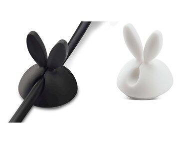 Andersson Cable clip rabbit medium 6-pack Black/White