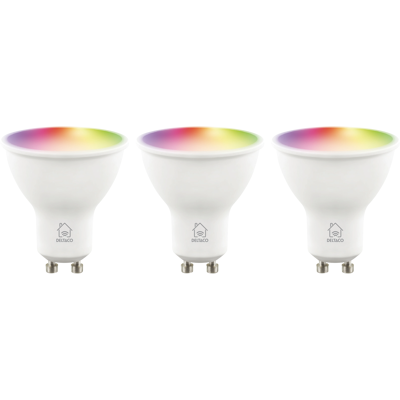 Deltaco Smart Home RGB LED GU10 Lys - 3-Pack Deltaco Smart Home RGB LED GU10 Lys - 3-Pack