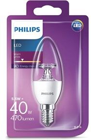 Philips Led (5.5W) 40W E14 kron