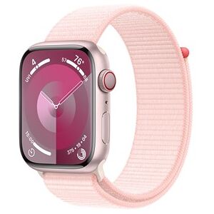 Apple Watch Series 9 GPS + Cellular 41mm Pink Aluminium Case with Light Pink Sport Loop