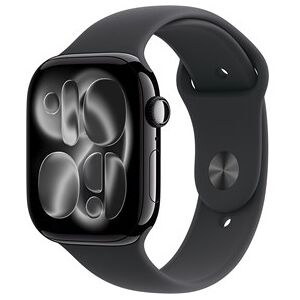 Apple Watch Series 11 GPS + Cellular 46mm Jet Black Aluminium Case with Black Sport Band - M/L Apple Watch Series 11 GPS + Cellular 46mm Jet Black Aluminium Case with Black Sport Band - M/L