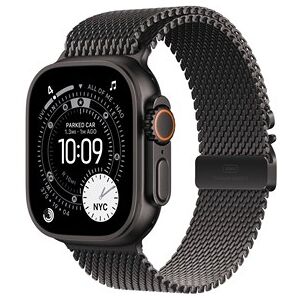 Apple Watch Ultra 3 GPS + Cellular 49mm Black Titanium Case with Black Titanium Milanese Loop - Medium Apple Watch Ultra 3 GPS + Cellular 49mm Black Titanium Case with Black Titanium Milanese Loop - Medium