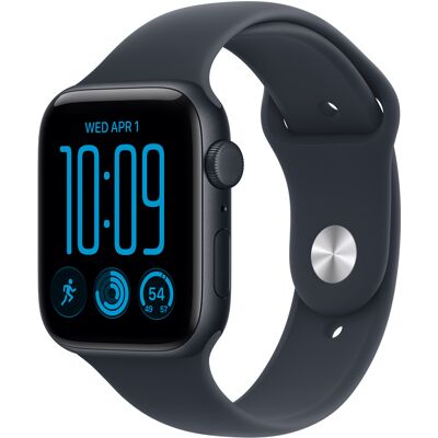 Apple Watch SE 3 GPS + Cellular 44mm Midnight Aluminium Case with Navy Blue Sport Band - S/M Apple Watch SE 3 GPS + Cellular 44mm Midnight Aluminium Case with Navy Blue Sport Band - S/M