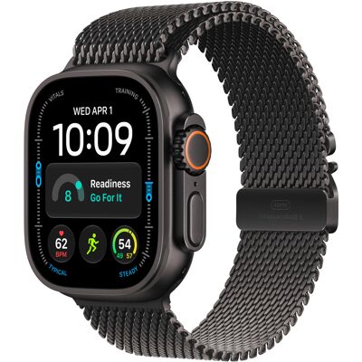 Apple Watch Ultra 4 GPS+Cell 49mm Black Titanium Case with Black Titanium Milanese Loop-M Apple Watch Ultra 4 GPS+Cell 49mm Black Titanium Case with Black Titanium Milanese Loop-M