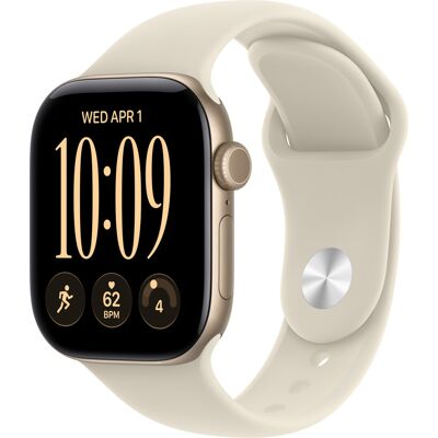 Apple Watch Series 12 GPS 42mm Light Gold Aluminium Case with Sand Sport Band - S/M Apple Watch Series 12 GPS 42mm Light Gold Aluminium Case with Sand Sport Band - S/M