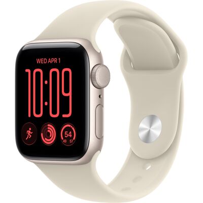 Apple Watch SE 3 GPS 40mm Starlight Aluminium Case with Sand Sport Band - M/L Apple Watch SE 3 GPS 40mm Starlight Aluminium Case with Sand Sport Band - M/L