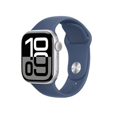 Apple Watch Series 10 GPS 42mm Silver Aluminium Case with Denim Sport Band - S/M Apple Watch Series 10 GPS 42mm Silver Aluminium Case with Denim Sport Band - S/M