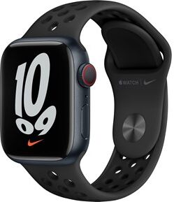 Apple Watch Nike Series 7 GPS, 41mm Midnight Aluminium Case with Anthracite/Black Nike Sport Band - Regular