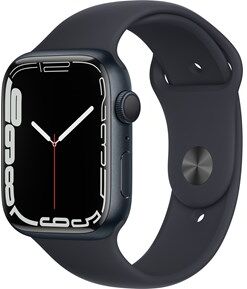 Apple Watch Series 7 GPS, 45mm Midnight Aluminium Case with Midnight Sport Band - Regular