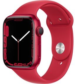 Apple Watch Series 7 GPS, 45mm (PRODUCT)RED Aluminium Case with (PRODUCT)RED Sport Band - Regular