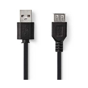 Nedis Förlängningskabel USB 2.0, 2m Svart