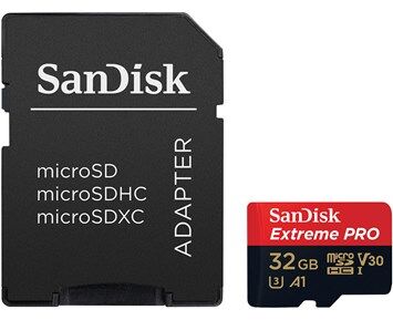 SanDisk MicroSDHC Extreme Pro 32GB + SD Adapter 100MB/s