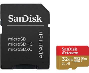 SanDisk MicroSDHC Extreme 32GB+SD-adap