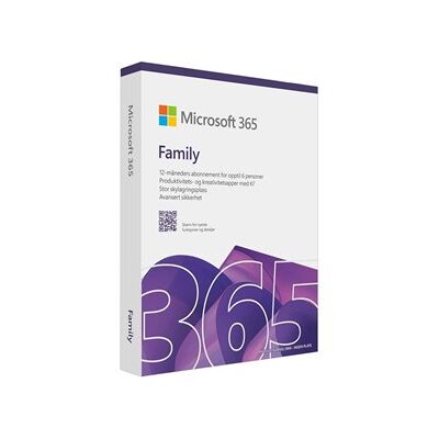 Microsoft MS M365 Family Swedish EuroZone Subs 1YR Microsoft MS M365 Family Swedish EuroZone Subs 1YR
