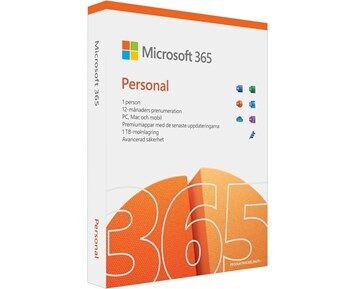 Microsoft M365 Personal Swedish EuroZone Subscr 1YR Medialess P8