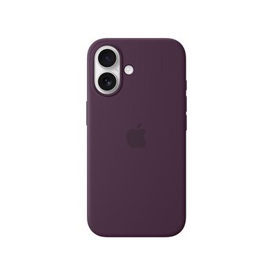 Apple iPhone 16 Silicone Case with MagSafe - Plum Apple iPhone 16 Silicone Case with MagSafe - Plum