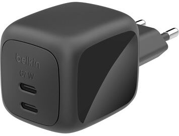 Bilde av Dual USB-C PD GaN 67W vegglader (sort)