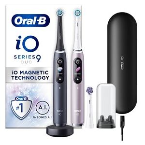 Oral-B iO Series 9 Elektrisk Tannbørste - Svart Onyx & Rose Quartz Oral-B iO Series 9 Elektrisk Tannbørste - Svart Onyx & Rose Quartz