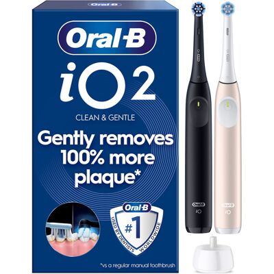 Oral-B iO2 Duo Night Black/Calm Pink, 1 Travel Oral-B iO2 Duo Night Black/Calm Pink, 1 Travel