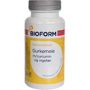 Bioform Gurkemeie Med Curcumin, Ingefær Og Piperin 60 Kps Bioform Gurkemeie Med Curcumin, Ingefær Og Piperin 60 Kps