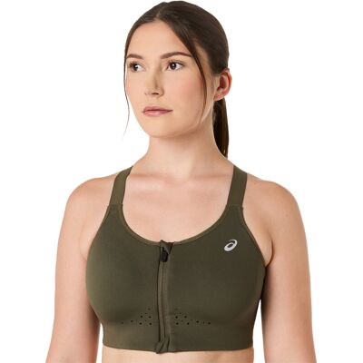 Asics Road Combination Zip Bra W Dark Olive 85C Asics Road Combination Zip Bra W Dark Olive 85C