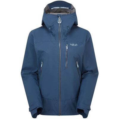 Rab Downpour Mountain Jacket Wmns Tempest Blue EU S / UK 10 Rab Downpour Mountain Jacket Wmns Tempest Blue EU S / UK 10