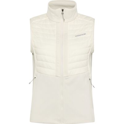 Didriksons Annema Wns Vest Shell White S Didriksons Annema Wns Vest Shell White S