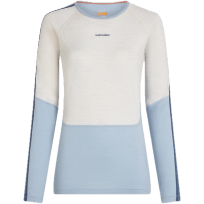 Icebreaker Women Merino 200 Oasis+ Ls Crewe Zincblu/ecru Hthr/dawn/cb S Icebreaker Women Merino 200 Oasis+ Ls Crewe Zincblu/ecru Hthr/dawn/cb S