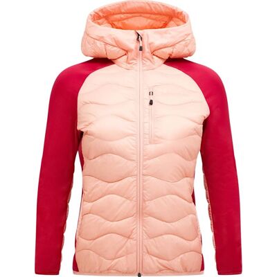 Peak Performance W Helium Down Hybrid Hood Peach Fuzz/tech Burgundy/ L Peak Performance W Helium Down Hybrid Hood Peach Fuzz/tech Burgundy/ L