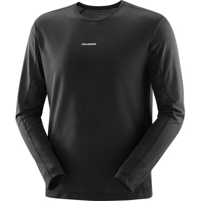Salomon Men's Shkout Core Long Sleeve Tee Deep Black L Salomon Men's Shkout Core Long Sleeve Tee Deep Black L