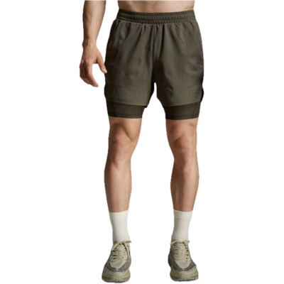 2xu Men's Aero Mesh 2-in-1 5 Inch Shorts Flint/black Reflective L 2xu Men's Aero Mesh 2-in-1 5 Inch Shorts Flint/black Reflective L