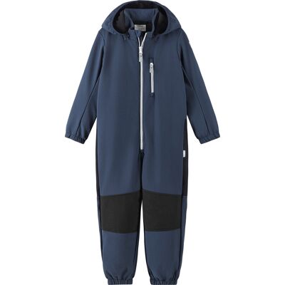 Reima Kids' Softshell Overall Nurmes Navy 128 cm Reima Kids' Softshell Overall Nurmes Navy 128 cm