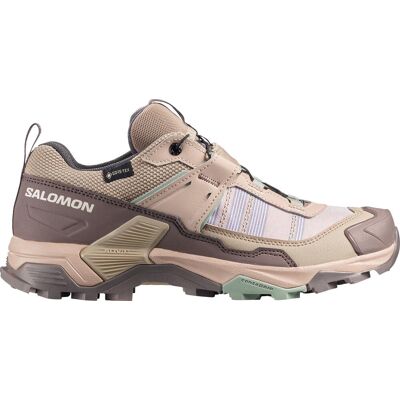 Salomon Women's X Ultra 5 Gore-tex Desert Tan / White Pepper / Green Milieu 5 Salomon Women's X Ultra 5 Gore-tex Desert Tan / White Pepper / Green Milieu 5