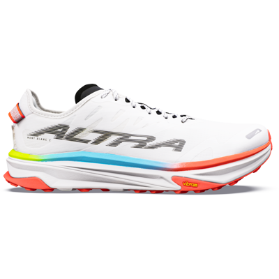 Altra Men's Mont Blanc Carbon White/black/firey Coral 85 Altra Men's Mont Blanc Carbon White/black/firey Coral 85