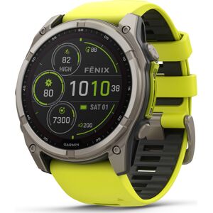 Garmin Fenix 8 Solar 51mm, Sapphire Solar Titanium - Amp Yellow/graphite Silicone Strap OS Garmin Fenix 8 Solar 51mm, Sapphire Solar Titanium - Amp Yellow/graphite Silicone Strap OS