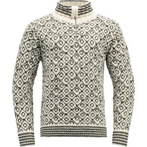 Devold Unisex Svalbard Wool Zip Neck Offwhite/anthracite XL Devold Unisex Svalbard Wool Zip Neck Offwhite/anthracite XL