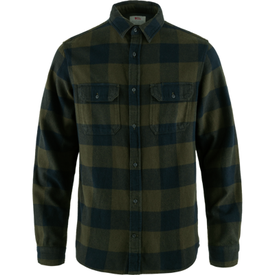 Fjällräven Men's Övik Heavy Flannel Shirt Deep Forest-dark Navy M Fjällräven Men's Övik Heavy Flannel Shirt Deep Forest-dark Navy M
