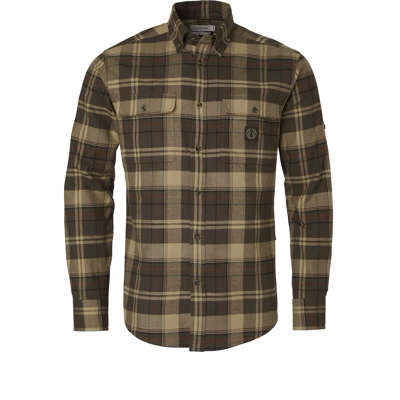 Chevalier Men's Heron Flannel Shirt Soil Brown Checked M Chevalier Men's Heron Flannel Shirt Soil Brown Checked M