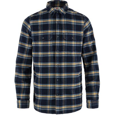 Fjällräven Men's Övik Heavy Flannel Shirt Dark Navy-buckwheat Brown L Fjällräven Men's Övik Heavy Flannel Shirt Dark Navy-buckwheat Brown L