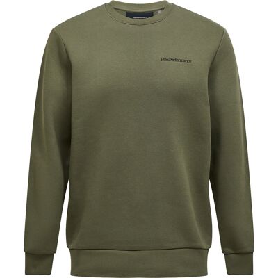 Peak Performance Men's Original Small Logo Crew Pine Needle L Peak Performance Men's Original Small Logo Crew Pine Needle L