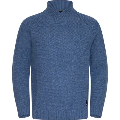 Urberg Moss Knit Sweater Men Blue Melange L Urberg Moss Knit Sweater Men Blue Melange L