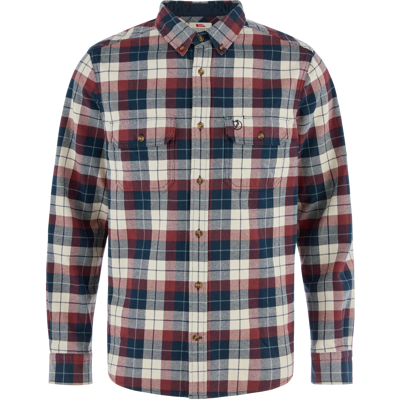 Fjällräven Men's Singi Heavy Flannel Shirt Dark Navy/maroon XL Fjällräven Men's Singi Heavy Flannel Shirt Dark Navy/maroon XL