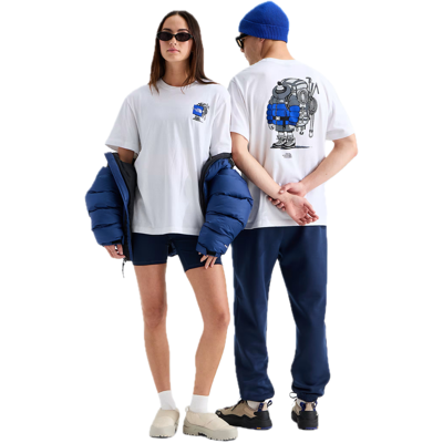 The North Face U Gear Up Get Out Rlx Ss Tee-graphic Tnf White L The North Face U Gear Up Get Out Rlx Ss Tee-graphic Tnf White L