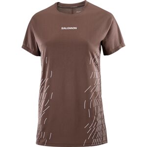 Salomon Women's Sense Aero Graphic Tee Coffee Bean / Cosmic Sky M Salomon Women's Sense Aero Graphic Tee Coffee Bean / Cosmic Sky M