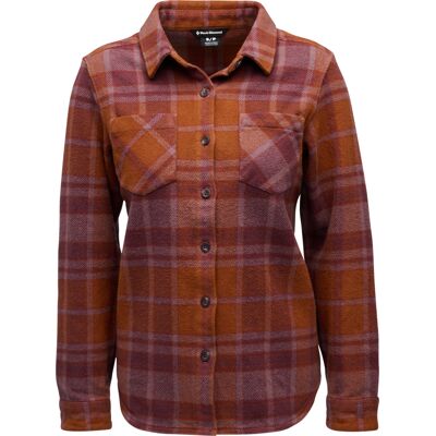 Black Diamond Women's Project Heavy Flannel Clay-fig M Black Diamond Women's Project Heavy Flannel Clay-fig M