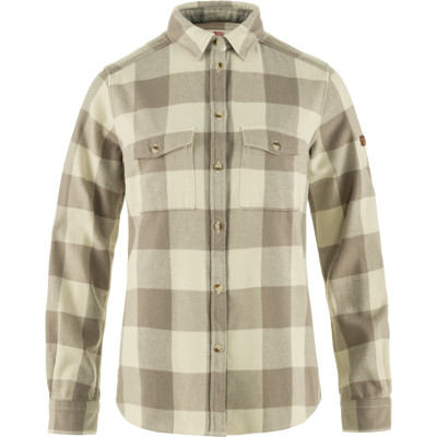 Fjällräven Övik Heavy Flannel Shirt W Fog-chalk White XS Fjällräven Övik Heavy Flannel Shirt W Fog-chalk White XS