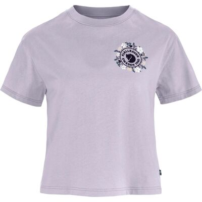 Fjällräven Women's Fjällblomster Logo T-shirt Lavender Mist S Fjällräven Women's Fjällblomster Logo T-shirt Lavender Mist S